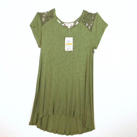 Hippy Rose Bohemian Green Flowy Lacy Top  Size S Willow Bough - Picture 1 of 5